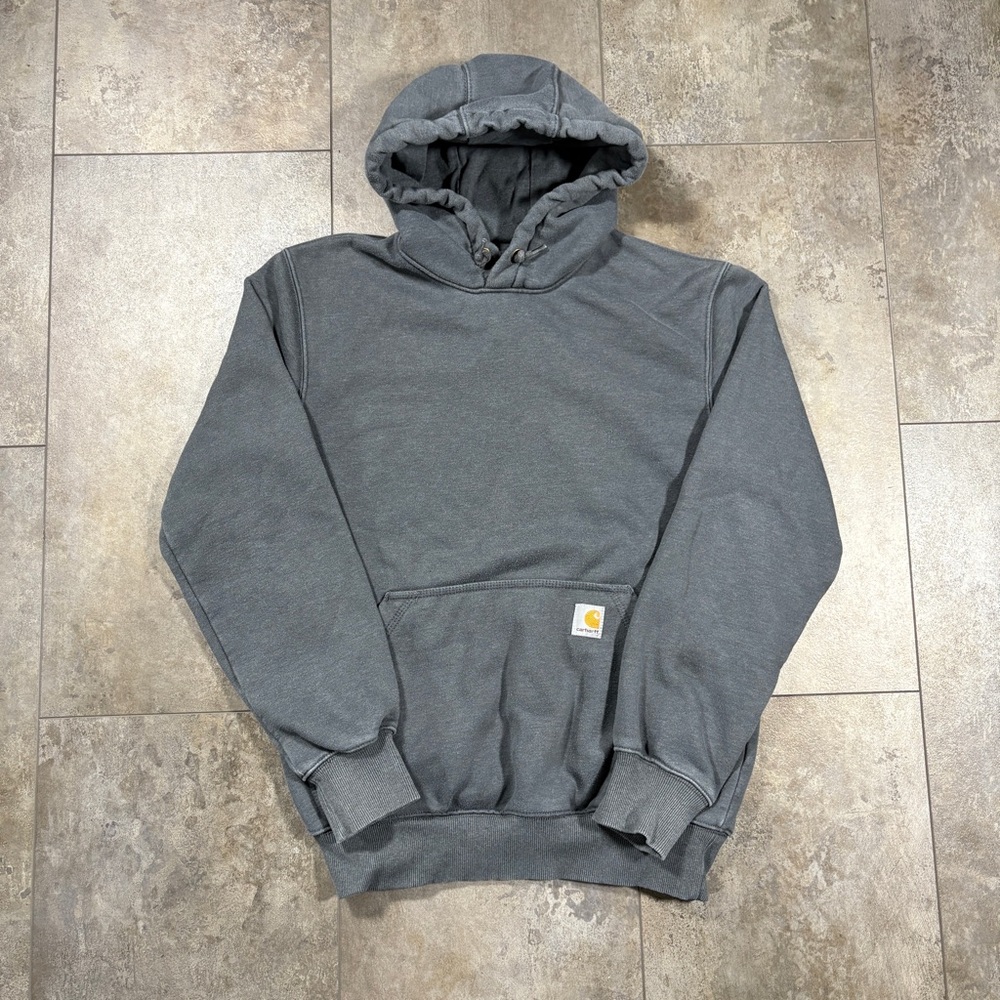 Carhartt Grey Rain Defender Loose Fit Heavyweight Mens Boxy Hoodie